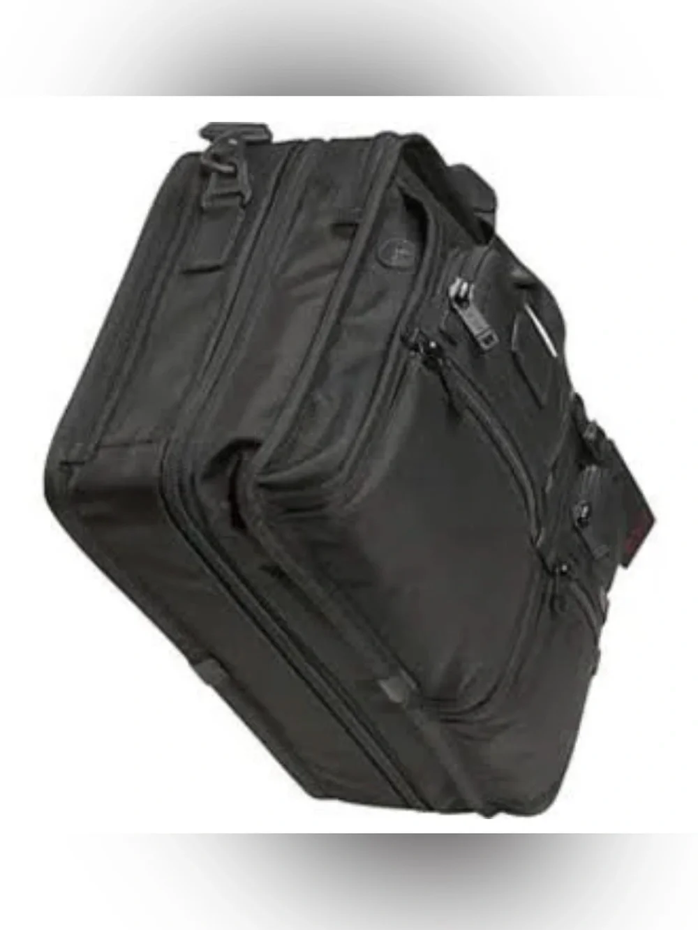 TUMI Alpha Expandable Organizer Laptop Brief Messenger Bag Black